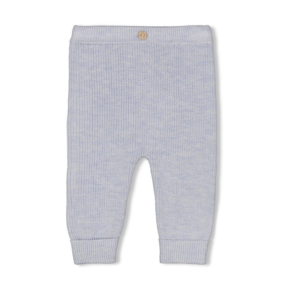 THE KNITS - Organic Cotton Blend Ribbed Pants