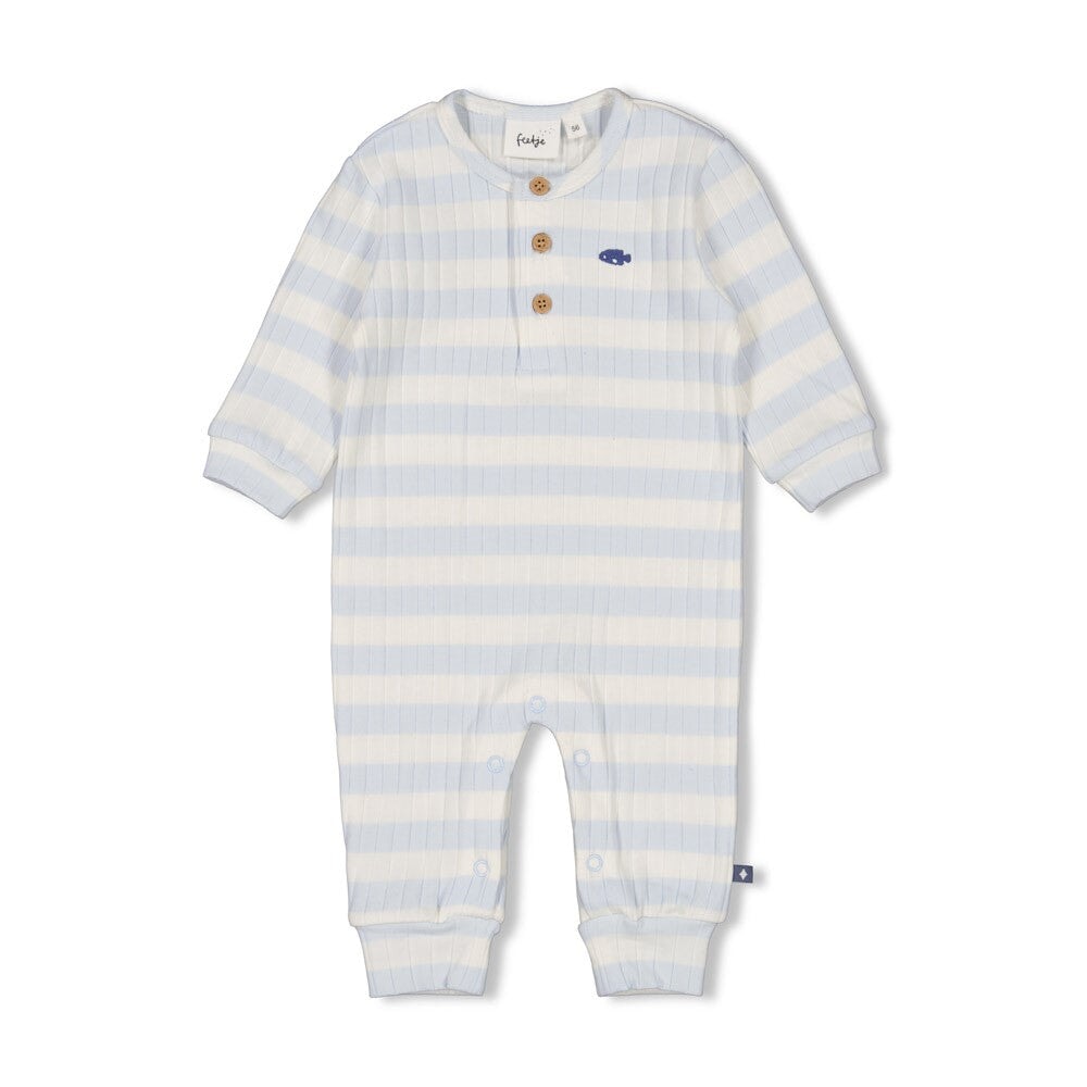 BLUE OCEAN	 - Organic Cotton Rib Jersey Coverall