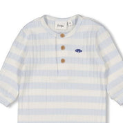 BLUE OCEAN	 - Organic Cotton Rib Jersey Coverall