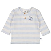 BLUE OCEAN	 - Organic Cotton Rib Jersey Striped Fashion Top
