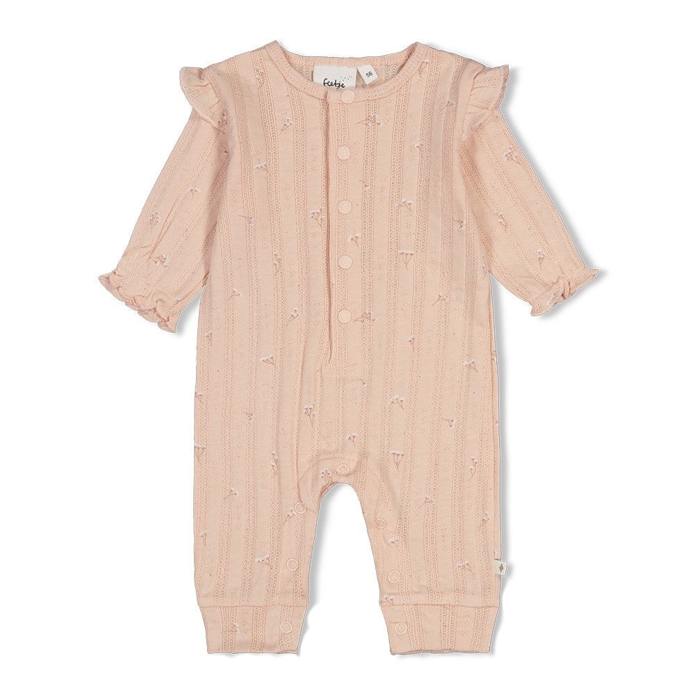 DELICATE FLOWER - Organic Cotton Rib Pointelle Coverall