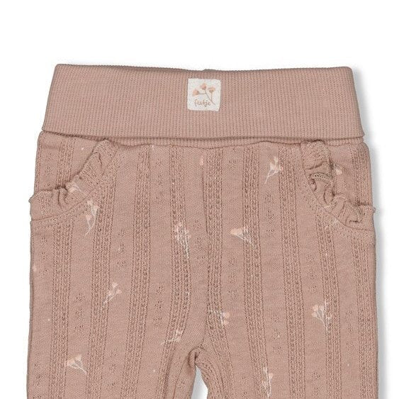 DELICATE FLOWER - Organic Cotton Rib Pointelle Pants