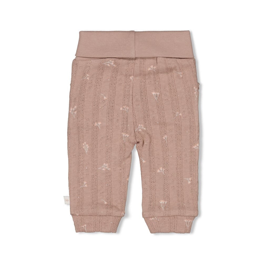 DELICATE FLOWER - Organic Cotton Rib Pointelle Pants