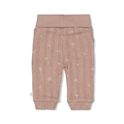 DELICATE FLOWER - Organic Cotton Rib Pointelle Pants
