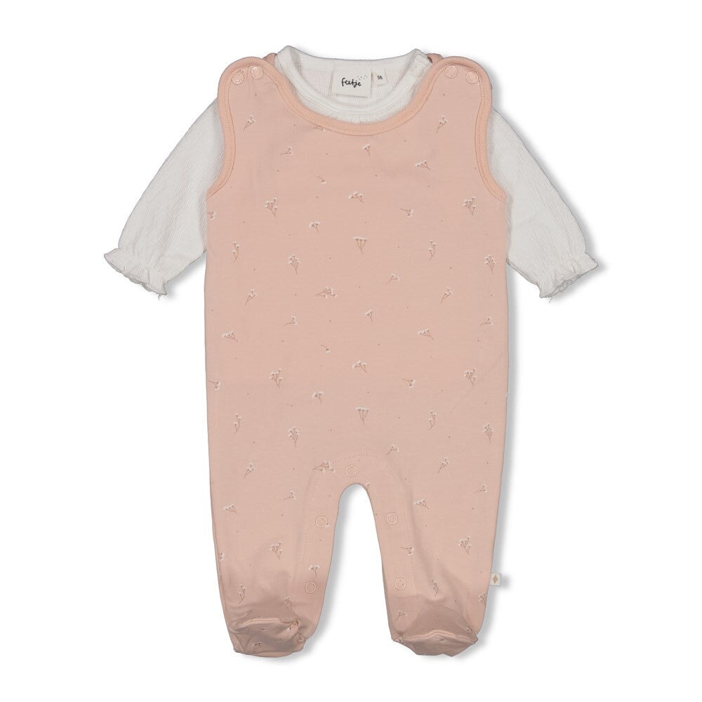 DELICATE FLOWER - Organic Cotton 2-Piece Footed Romper