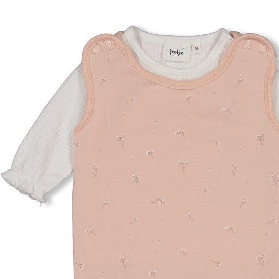 DELICATE FLOWER - Organic Cotton 2-Piece Footed Romper