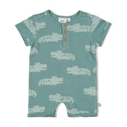 YOU CROC MY WORLD - Organic Cotton French Terry Playsuit
