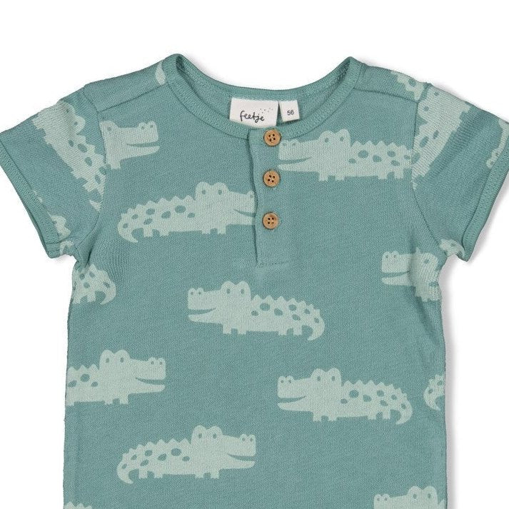 YOU CROC MY WORLD - Organic Cotton French Terry Playsuit