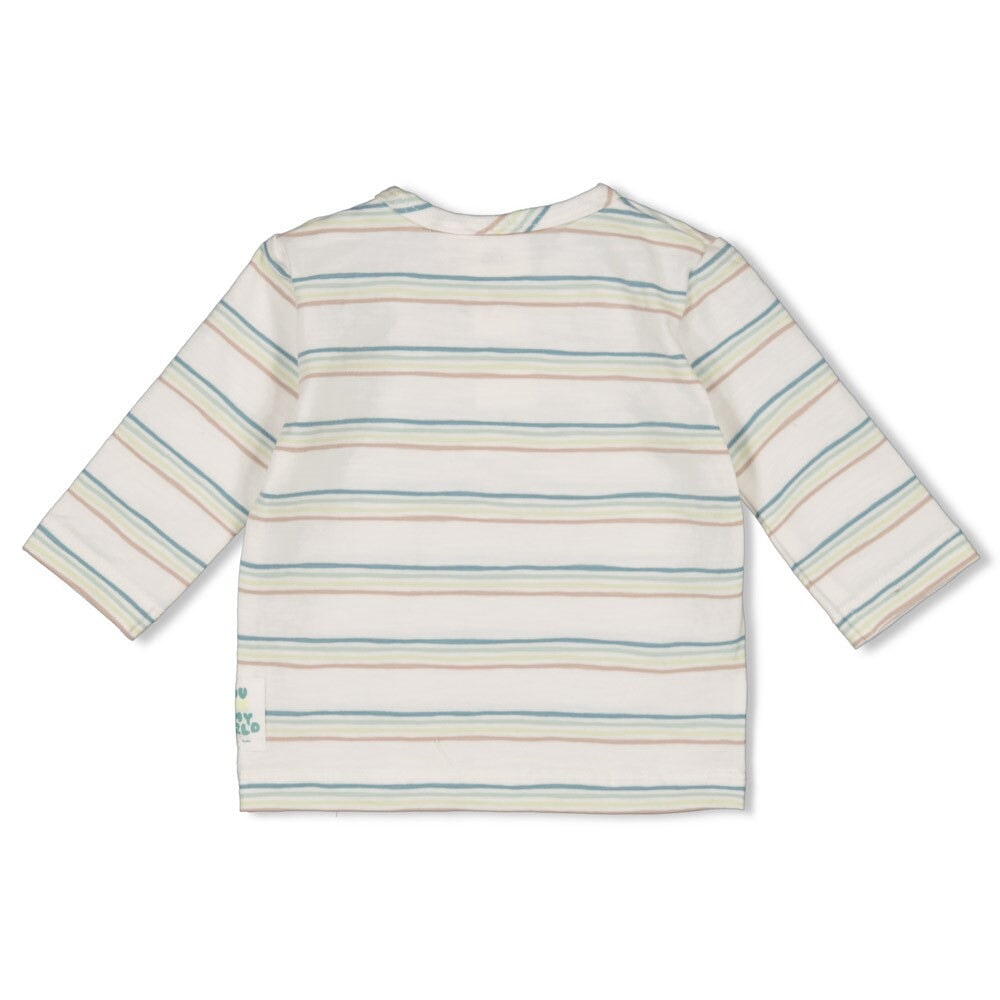 YOU CROC MY WORLD  - Organic Cotton Single Jersey Slub Henley Stripe Top