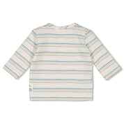 YOU CROC MY WORLD  - Organic Cotton Single Jersey Slub Henley Stripe Top