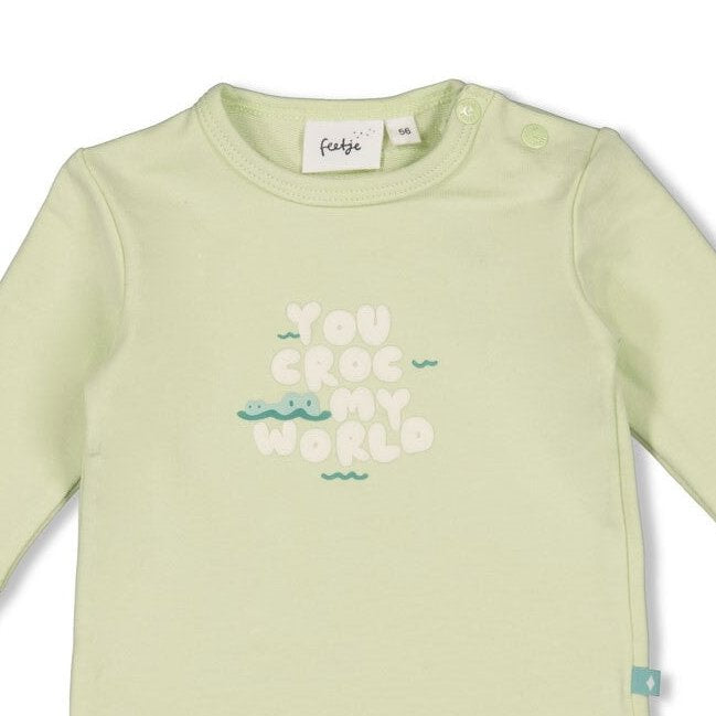 YOU CROC MY WORLD - Organic Cotton French Terry Fashion Top