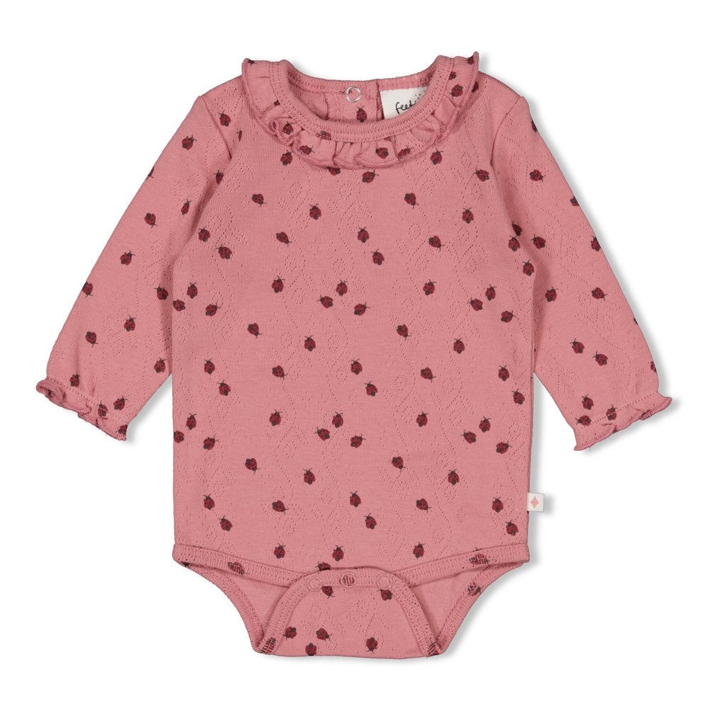 LADYBUG - Organic Cotton Rib Ajour Bodysuit