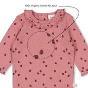 LADYBUG - Organic Cotton Rib Ajour Bodysuit