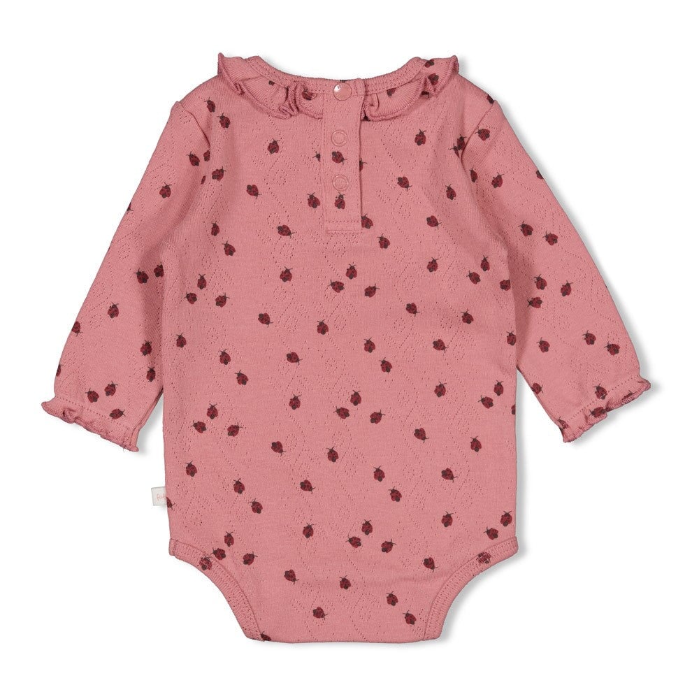 LADYBUG - Organic Cotton Rib Ajour Bodysuit