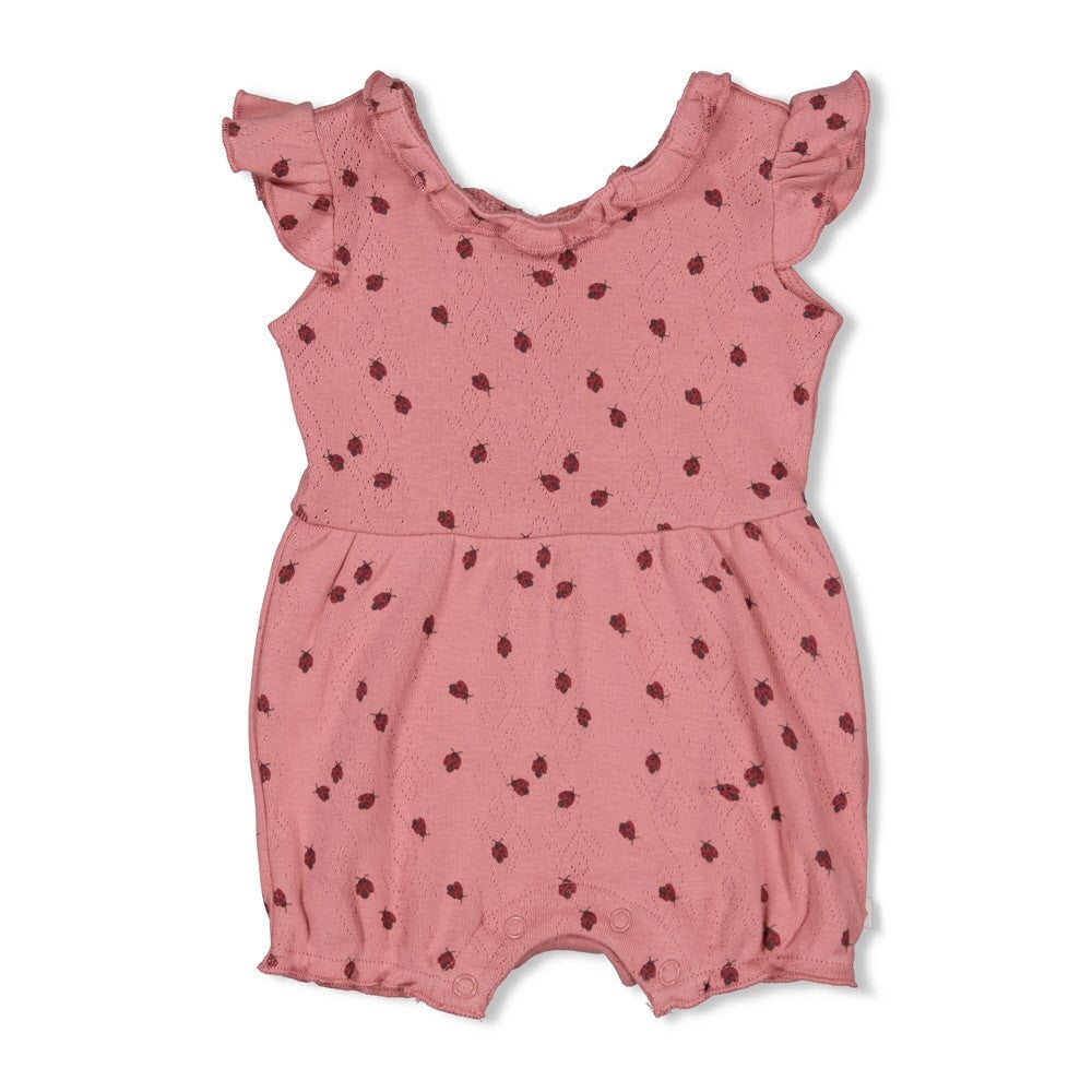 LADYBUG - Organic Cotton Rib Ajour Playsuit