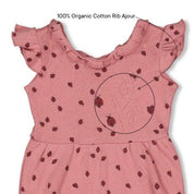 LADYBUG - Organic Cotton Rib Ajour Playsuit