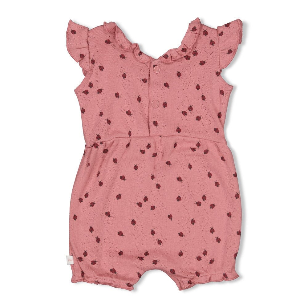LADYBUG - Organic Cotton Rib Ajour Playsuit