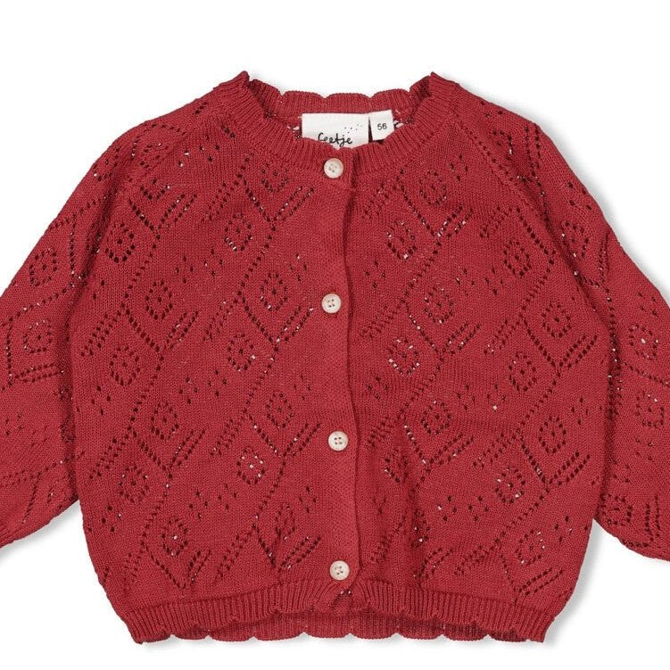 LADYBUG -  Organic Cotton Pointelle Knit Sweater