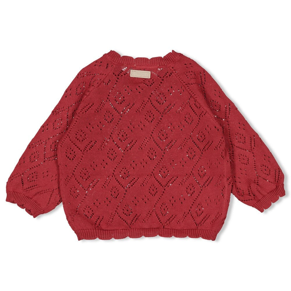 LADYBUG -  Organic Cotton Pointelle Knit Sweater