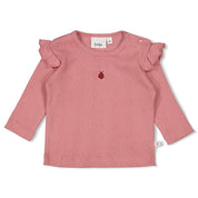 LADYBUG - Organic Cotton Rib Ajour Top