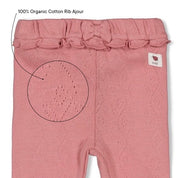 LADYBUG - Organic Cotton Rib Ajour Leggings