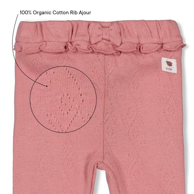 LADYBUG - Organic Cotton Rib Ajour Leggings
