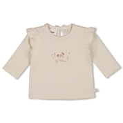 FLOWER RANCH Single Jersey Ruffle "Follow me to the Flower Ranch." Top