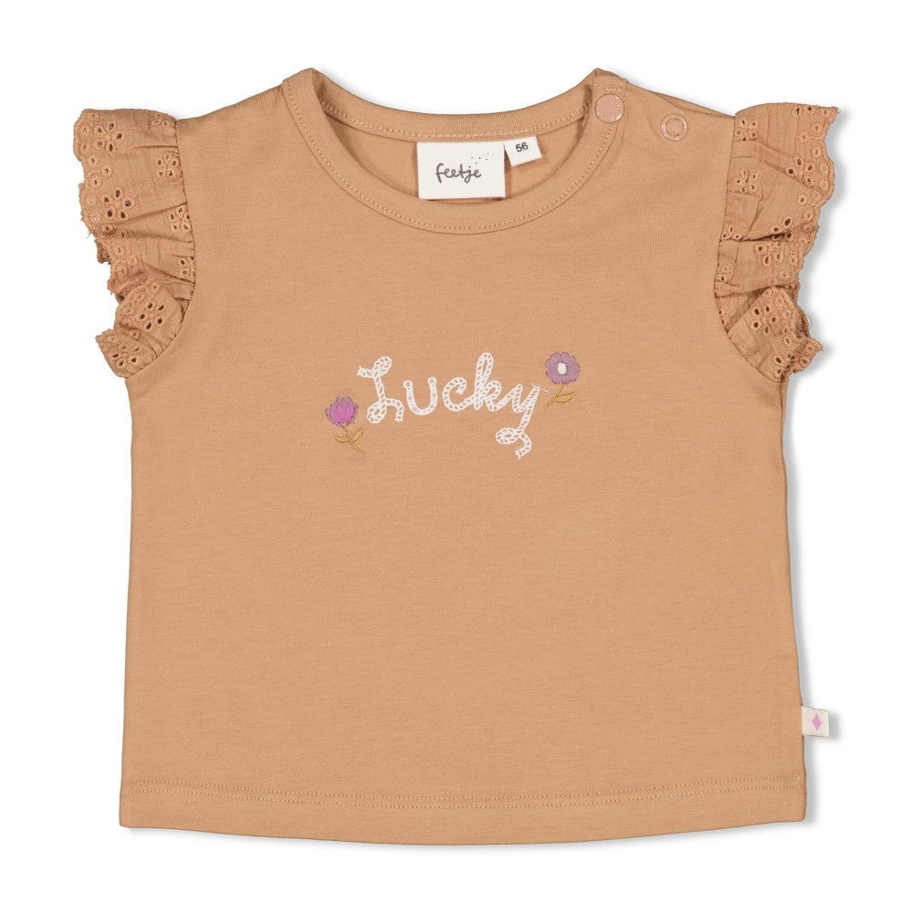 FLOWER RANCH  -Single Jersey "Lucky" Embroidered Top