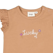 FLOWER RANCH  -Single Jersey "Lucky" Embroidered Top