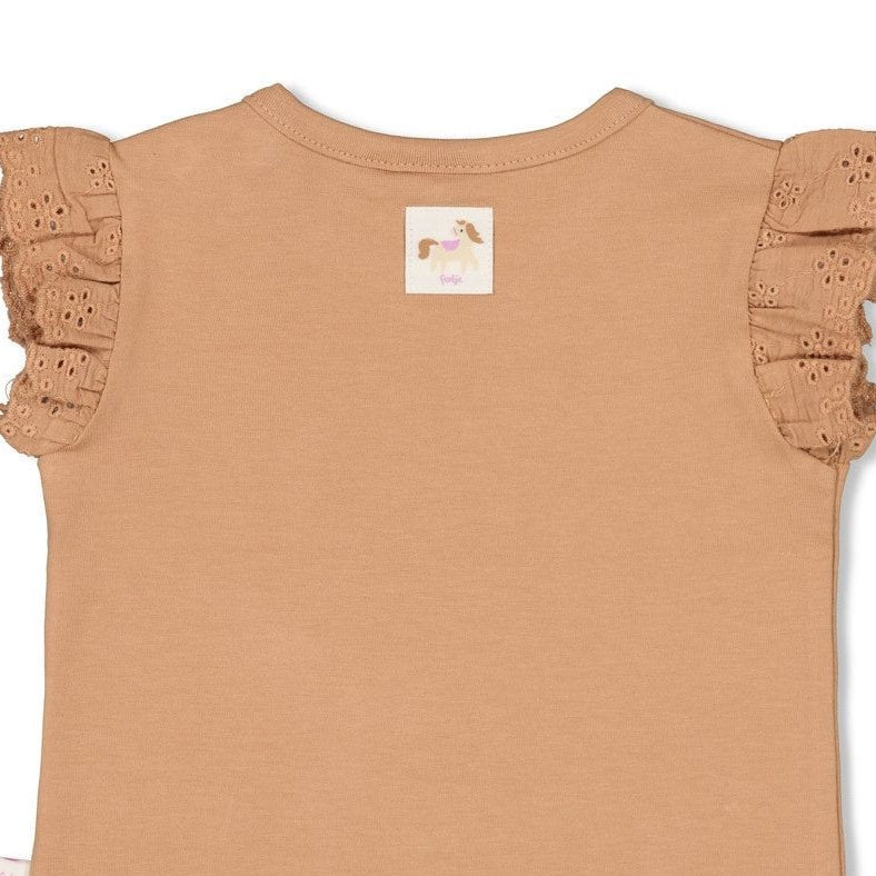 FLOWER RANCH  -Single Jersey "Lucky" Embroidered Top