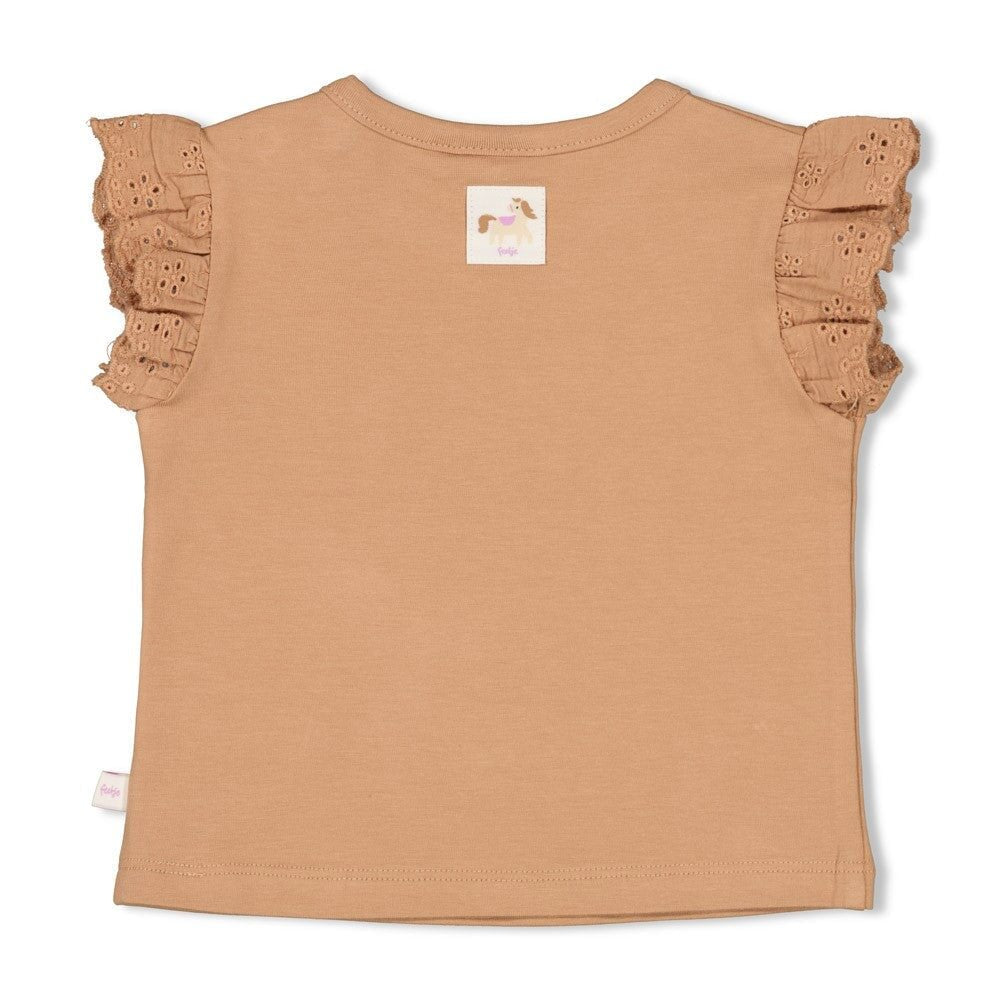 FLOWER RANCH  -Single Jersey "Lucky" Embroidered Top