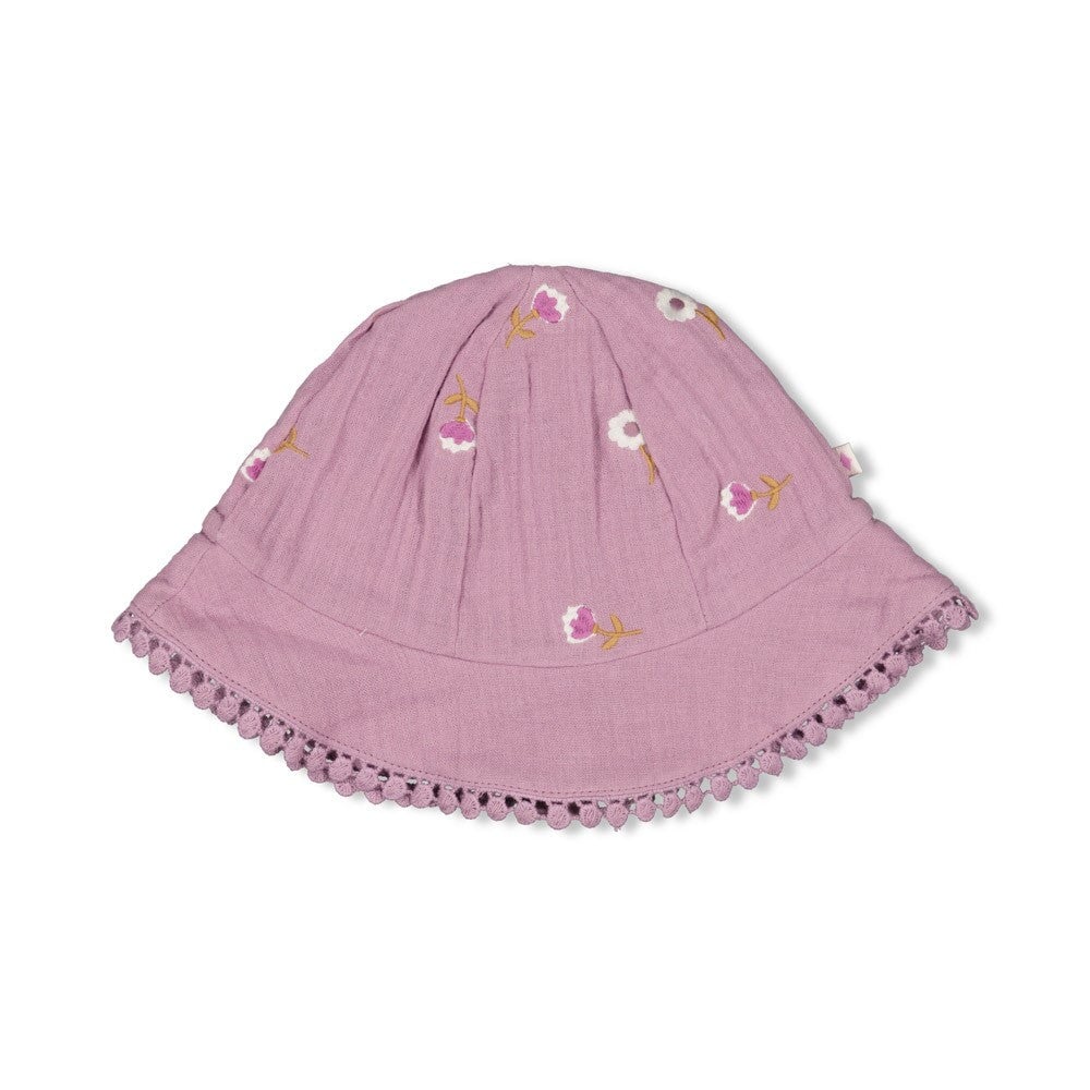FLOWER RANCH - Floral Embroidered Mousseline Sun Hat