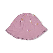 FLOWER RANCH - Floral Embroidered Mousseline Sun Hat