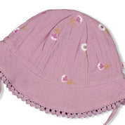 FLOWER RANCH - Floral Embroidered Mousseline Sun Hat