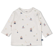 SEASIDE HAPPINESS - Organic Cotton All-Over Print Long Sleeve Top