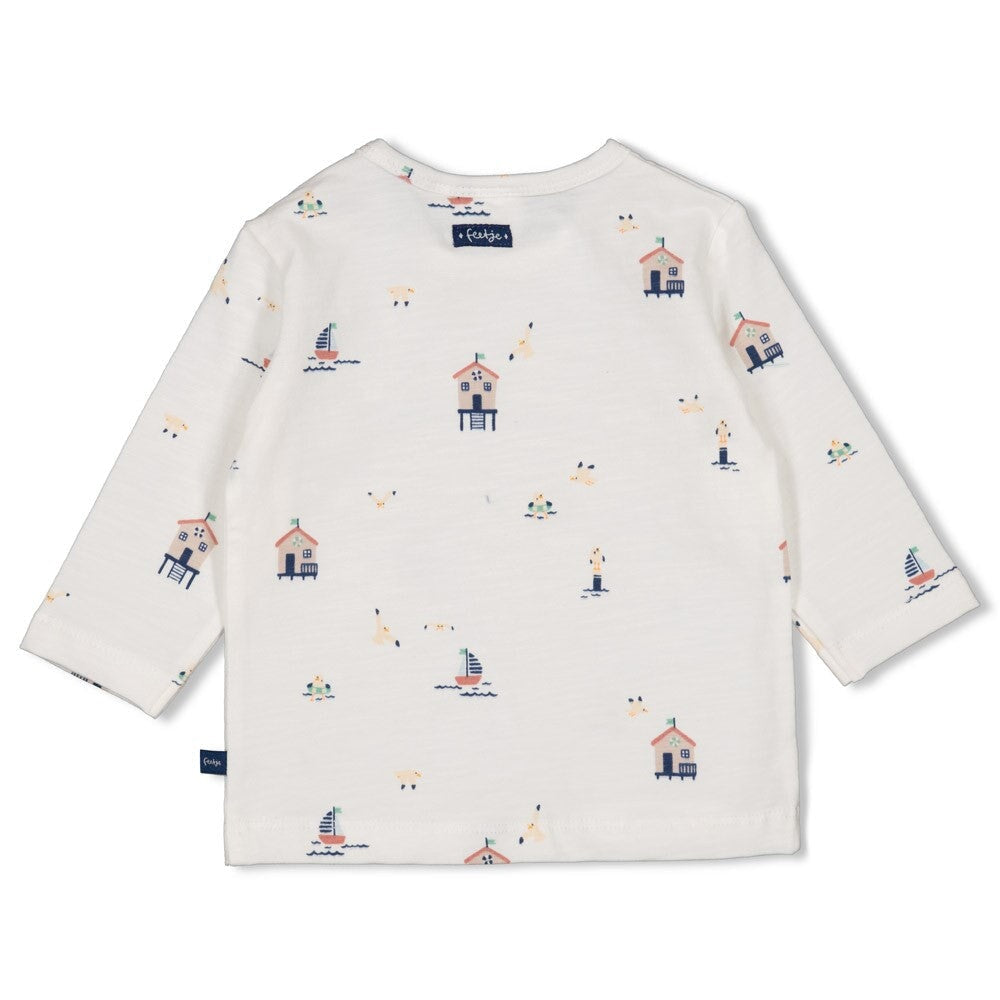 SEASIDE HAPPINESS - Organic Cotton All-Over Print Long Sleeve Top