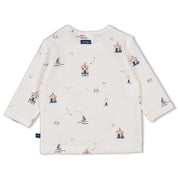 SEASIDE HAPPINESS - Organic Cotton All-Over Print Long Sleeve Top