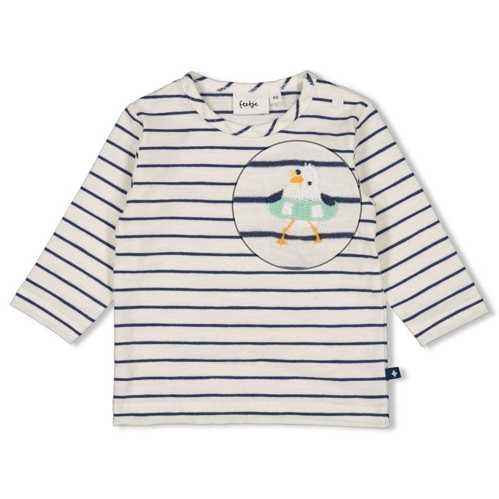 SEASIDE HAPPINESS - Organic Cotton Striped Long Sleeve Top