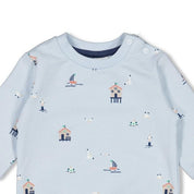 SEASIDE HAPPINESS - Organic Cotton All-Over Print Sweat Top
