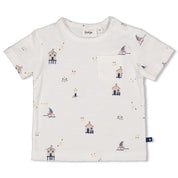 SEASIDE HAPPINESS Organic Cotton All-Over Print Fashion Top