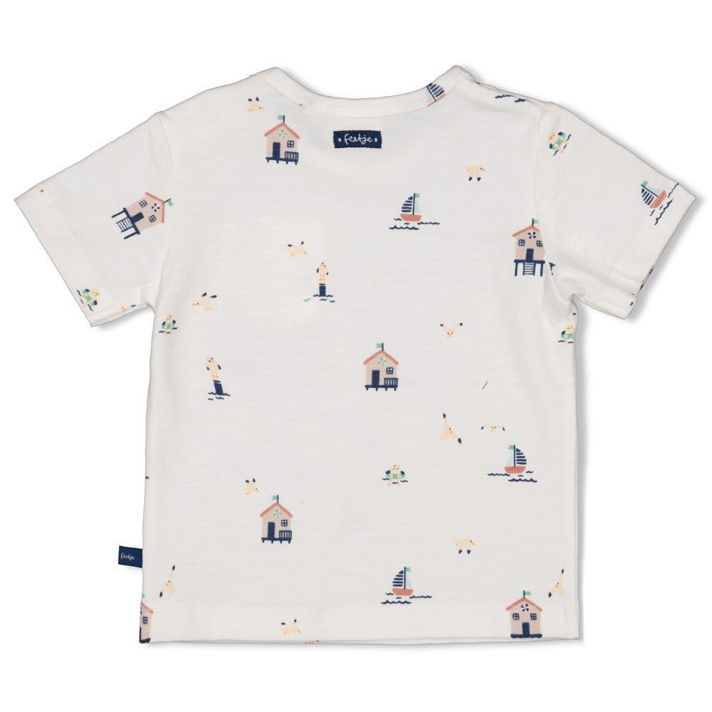 SEASIDE HAPPINESS Organic Cotton All-Over Print Fashion Top