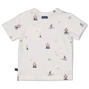 SEASIDE HAPPINESS Organic Cotton All-Over Print Fashion Top