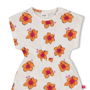 LOVE PEACE ALOHA - Organic Cotton Hibiscus Print Dress