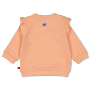 LOVE PEACE ALOHA -  Organic Cotton Eyelet Ruffle Fashion  Sweat Top