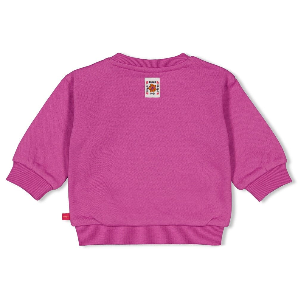 LOVE PEACE ALOHA - Organic Cotton Brushed French Terry Sweat Top