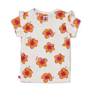 LOVE PEACE ALOHA - Organic Cotton Hibiscus Print Fashion TopP