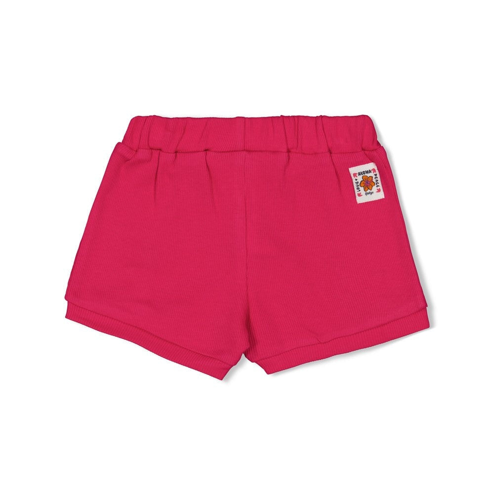 LOVE PEACE ALOH - Organic Cotton Ribbed Fashion Shorts