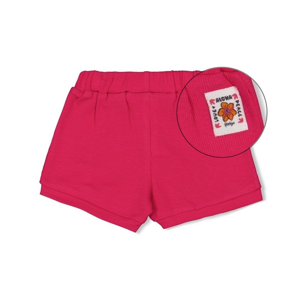 LOVE PEACE ALOH - Organic Cotton Ribbed Fashion Shorts