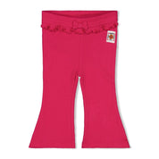 LOVE PEACE ALOHA - Organic Cotton Ribbed Flare Pants