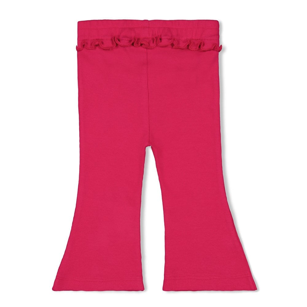 LOVE PEACE ALOHA - Organic Cotton Ribbed Flare Pants